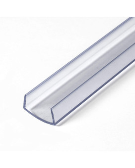 Outwater Plastics 341-Cl Clear 3/4'' Rigid Vinyl Clear Plastic U-Channel/C-Channel 72 Inch Lengths (Pack of 10 Pieces, 60 feet Total)