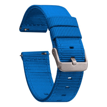 Gadgetwraps 19Mm Nylon Watch Band Strap With Quick Release Pins - Compatible With Letscom, Letsfit, Tissot - 19Mm Nylon Watch Band (Electric Blue, 19Mm)