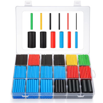 1120Pcs Heat Shrink Tubing 2:1, Eventronic Electrical Wire Cable Wrap Assortment Electric Insulation Heat Shrink Tube Kit With Box(6 Colors12 Sizes)