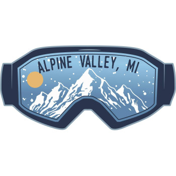 Alpine Valley Michigan Ski Adventures Souvenir Approximately 5 X 25-Inch Vinyl Decal Sticker Goggle Design