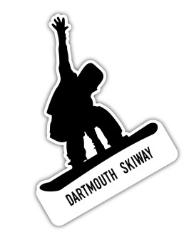 Dartmouth Skiway New Hampshire Ski Adventures Souvenir 4 Inch Vinyl Decal Sticker Board Design