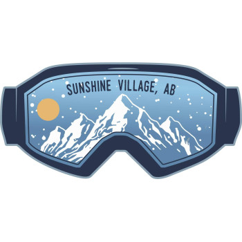 Sunshine Village Alberta Ski Adventures Souvenir Approximately 5 X 25-Inch Vinyl Decal Sticker Goggle Design