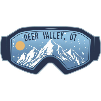 Deer Valley Utah Ski Adventures Souvenir Approximately 5 X 25-Inch Vinyl Decal Sticker Goggle Design