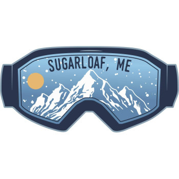 Sugarloaf Maine Ski Adventures Souvenir 2 Inch Vinyl Decal Sticker Goggle Design