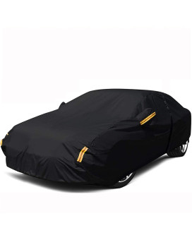 Neverland Car Cover Sedan Waterproof Heavy Duty All Weather Protection Snow Anti-Uv Windproof Outdoor Full Car Cover Fit For Automobiles 190197 Bmw Mercedes-Benz Honda