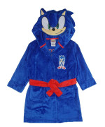 Sonic The Hedgehog Boys Costume Plush Fleece Robe, Sonic Blue, 8