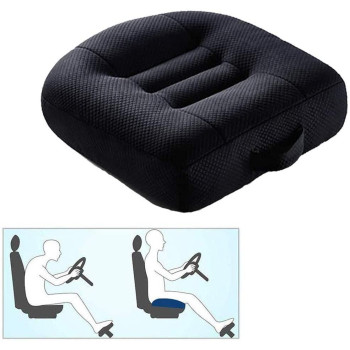 Zodifevi Car Booster Seat Cushion Driver Posture Cushion Heightening Height Boost Mat Portable Car Seat Pad Ideal For Office, Home (Black)