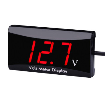 Dc 12V Car Digital Voltmeter - Aimilar Led Display Voltage Volt Meter Gauge For Car Motorcycle (Red)