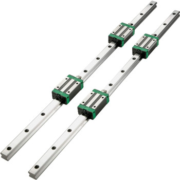 Vevor 2Pcs Linear Rail 079-67 Inch, Linear Bearings And Rails With 4Pcs Hsr20 Bearing Block, Linear Motion Slide Rails Plus For Diy Cnc Routers Lathes Mills, Linear Slide Kit Fit X Y Z Axis