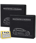 Canopus Car Registration And Insurance Holder, Car Document Holder, Vehicle Registration And Insurance Card Holder, Wallet For Auto, Trailer, Motorcycle, Truck, Vehicle Paperwork Organizer (2 Pack)