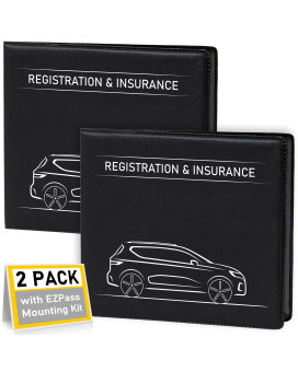 Canopus Car Registration And Insurance Holder, Car Document Holder, Vehicle Registration And Insurance Card Holder, Wallet For Auto, Trailer, Motorcycle, Truck, Vehicle Paperwork Organizer (2 Pack)