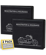 Canopus Car Registration And Insurance Holder, Car Document Holder, Vehicle Registration And Insurance Card Holder, Wallet For Auto, Trailer, Motorcycle, Truck, Vehicle Paperwork Organizer (2 Pack)