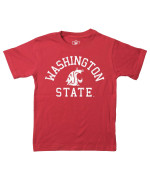 Wes And Willy Ncaa Kids Ss Organic Cotton Tee Shirt, Washington State Cougars, Bullseye Red, 3T