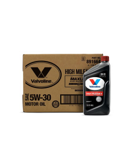 Valvoline High Mileage 150K With Maxlife Plus Technology Motor Oil Sae 5W-30 1 Qt, Case Of 6