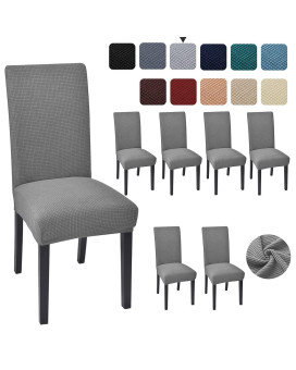 Chair Covers For Dining Room 6 Pack Chair Seat Cover For Dining Room Kitchen, Parsons Chair Covers Dining Chair Slipcover, Light Grey