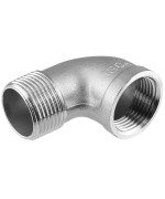 Bonsicoky 2Pcs 90 Degree Street Elbow, 1" NPT Male x Female 304 Stainless Steel Street Pipe Fittings