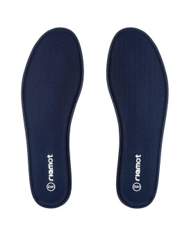 Riemot Memory Foam Insoles For Men, Women Comfort Cushioning Shoe Inserts, Super Soft Replacement Innersoles For Sneakers Slippers Boots, Breathable Full Length Shoe Insoles Navy Eu 44