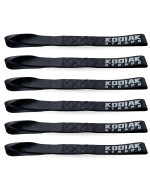 Soft Loop Tie Down Straps - 15 X 18 Inches- 10,000 Lb Load Capacity - Black 6 Pack - Loops For Securing Atv, Utv, Motorcycles, Scooters, Dirt Bikes, Lawn Garden Equipment By Kodiak Straps