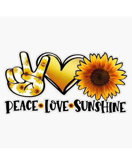 Peace Love Sunshine Sunflower Pretty Girly Summer Vinyl Sticker Waterproof Decal Laptop Wall Window Bumper Sticker 5