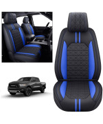 Yiertai Seat Covers For Dodge Ram Custom Fit 2009-2023 150025003500Hd Tradesman Big Long Horn Rebel Laramie Crew Double Cab Quad Cab Truck Seat Protectors(2 Pcs Front Onlyblack-Blue)