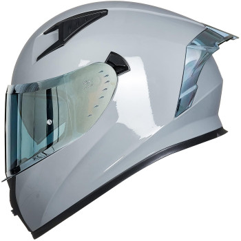 Ilm Motorcycle Helmet Full Face With Pinlock Compatible Clear&Tinted Visors And Fins Street Bike Motocross Casco Dot Model Z501(Gray, Large)