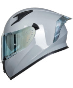 Ilm Motorcycle Helmet Full Face With Pinlock Compatible Clear&Tinted Visors And Fins Street Bike Motocross Casco Dot Model Z501(Gray, Xx-Large)