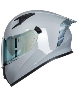 Ilm Motorcycle Helmet Full Face With Pinlock Compatible Clear&Tinted Visors And Fins Street Bike Motocross Casco Dot Model Z501(Gray, Xx-Large)