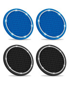 Car Coasters, 4Pcs Automotive Cup Holder Bling Car Accessories Interior Fit Nissan And Most Cars For Women Gift (Black,Blue4Pcs)