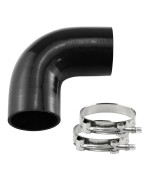 Ucreative 90 Degree Elbow 4-Ply High Performance Coupler Silicone Hose For Vehicle With T-Bolt Clamp (30(76Mm))