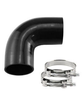 Ucreative 90 Degree Elbow 4-Ply High Performance Coupler Silicone Hose For Vehicle With T-Bolt Clamp (30(76Mm))