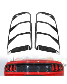 Rt-Tcz Tail Light Lamp Cover Guard Trim Frame Bezels Decoration Accessories For Ford Mustang (2018+ Carbon Fiber)