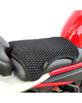 Cekell Summer Quick-Drying Motorcycle Cool Seat Cover, Universal Breathable Motorbike Seat Cushion Pad, Anti-Slip Motorcycle Mesh Protective Seat Cover For Sun