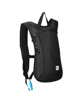 Vibe Hydration Pack Backpack With 2L Bladder For Women, Men, Teens, Kids - Sports, Outdoor, Running, Camping, Hiking, Festivals, Raves (Black)