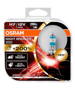 Osram Night Breaker 200, H7, 200% More Brightness, Halogen Headlight Lamp, 64210Nb200-Hcb, 12V, Duo Box (2 Lamps)