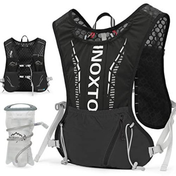 Inoxto Hydration Vest Backpack,Lightweight Water Running Vest Pack With 1.5L Water Bladder Bag Daypack For Hiking Trail Running Cycling Race Marathon For Women Men