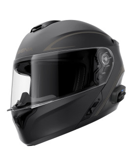 Sena Outrush R Bluetooth Modular Motorcycle Helmet With Intercom System (Matte Black, Medium)