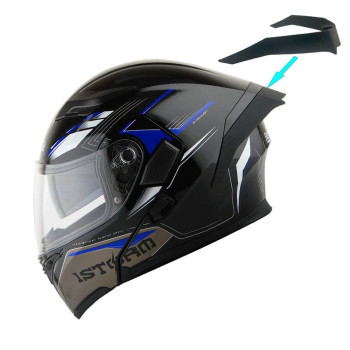 1Storm Motorcycle Modular Full Face Flip Up Dual Visor Helmet + Spoiler: Hb89 Storm Blue