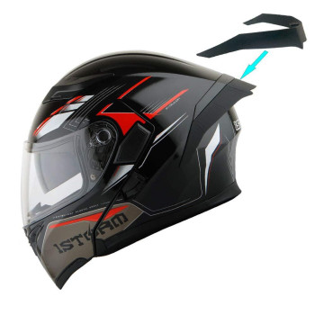 1Storm Motorcycle Modular Full Face Flip Up Dual Visor Helmet + Spoiler: Hb89 Storm Red