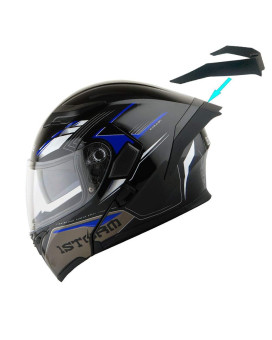 1Storm Motorcycle Modular Full Face Flip Up Dual Visor Helmet + Spoiler: Hb89 Storm Blue