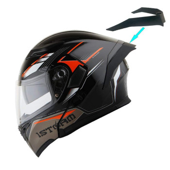 1Storm Motorcycle Modular Full Face Flip Up Dual Visor Helmet + Spoiler: Hb89 Storm Orange