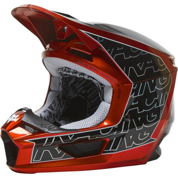 Fox Racing V1 Core Motocross Helmet, Peril Flo Red, X-Small