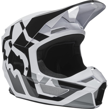 Fox Racing V1 Core Motocross Helmet, Lux Blackwhite, X-Small