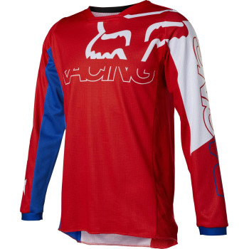 Fox Racing Kids Youth 180 Motocross Jersey, Whiteredblue, Large