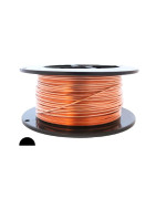 18 Gauge, 999 Pure Copper Wire (Half Round) Dead Soft Cda 110 Made In Usa - 1Lb (324Ft) By Craft Wire