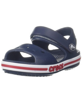 Crocs Unisex-Child Bayaband Sandals, Navypepper, 5 Toddler