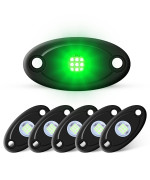 Ly8 6 Pods Led Rock Lights Green Waterproof Underglow Neon Underbody Fender Light Kits For Jeep Trucks Car Atv Suv Motorcycle Boat (Green)