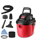 Shop-Vac 2.5 Gallon 2.5 Peak HP Wet/Dry Vacuum, Portable Compact Shop Vacuum with Collapsible Handle Wall Bracket & Multifunctional Attachments for Home, Jobsite. 2036000