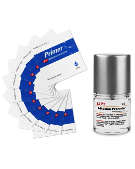 Llpt 94 Adhesion Promoter 10 Sponge Applicator Wipes 1 Bottle Primer Supplement Increase Adhesion Primer For Permanent Acrylic Double Sided Adhesives Mounting Molding Tape