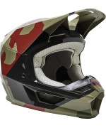 Fox Racing V1 Core Motocross Helmet, Bnkr Green Camo, Xx-Large