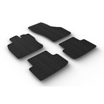 Gledring Gl 0851 Set Of Rubber Mats For Cupra Formentor 2020 (T Profile 4 Pieces + Mounting Clips) Black